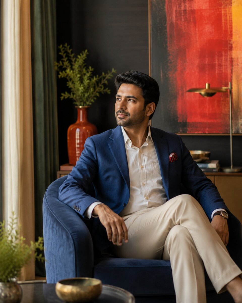 An Indian individual expressing refined personal identity