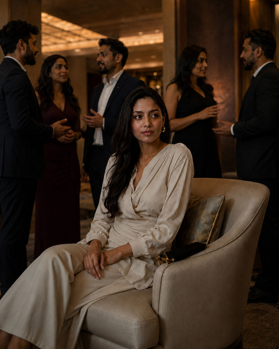 An assured presence in an elegant social setting